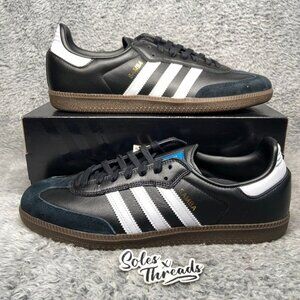 adidas | Shoes | Adidas Samba Adv Size 1 Men Core Black White Gum Ie310 |  Poshmark